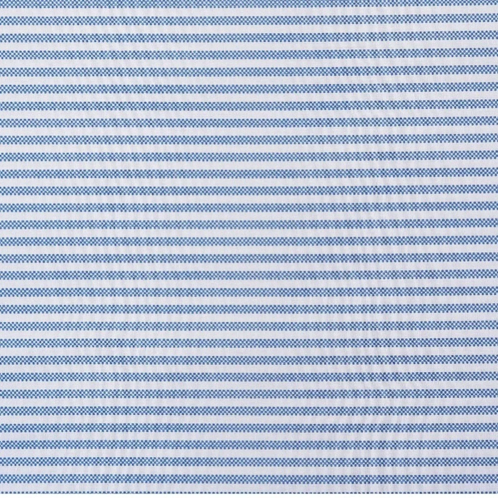 Poppy & Fritz Oxford Stripe Fitted Sheet Blue White College Dorm Twin XL NIP